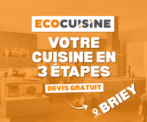 Bannière publicitaire pour le cuisiniste Ecocuisine à Briey.